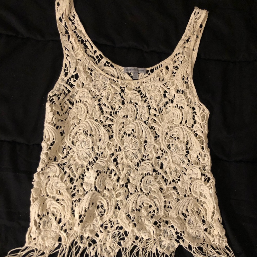 Charolette Russe crotchet tank top